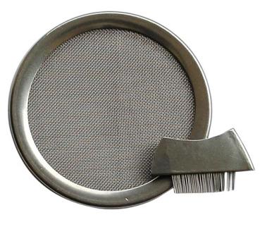 Edelstahl Räuchersieb mit Bürstchen, 6 cm