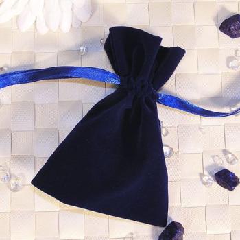 Samtbeutel Blau