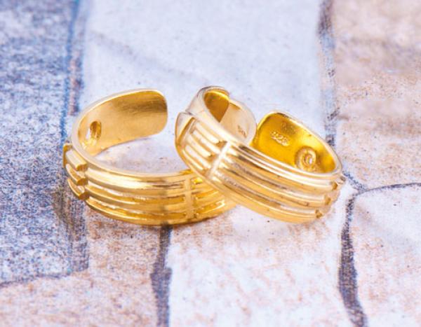 Atlantis Ring Silber, vergoldet
